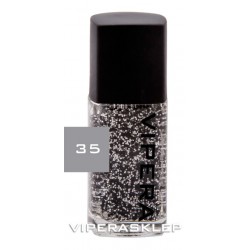 Vipera Top Coat z czarnymi i białymi drobinkami Roulette 35
