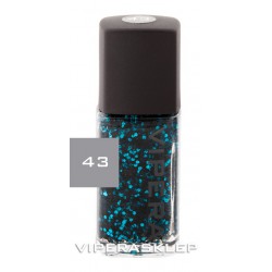 Vipera Top Coat z turkusowymi i czarnymi drobinkami Roulette 43