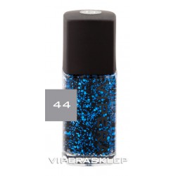 Vipera Top Coat z niebieskimi i czarnymi drobinkami Roulette 44