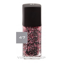 Vipera Top Coat z białymi, czarnymi i różowymi drobinkami Roulette 47