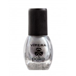 Vipera Srebrny z drobinkami lakier do paznokci Polka 110