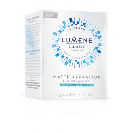 Lumene Lahde Nawadniający krem-żel do cery tłustej i mieszanej Matte Hydration 24H Cream Gel kartonik