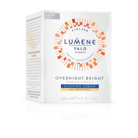Lumene Valo Krem na noc z vitaminą C Overnight Bright Vitamin C Sleeping Cream kartonik