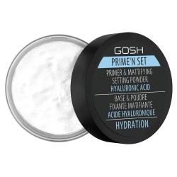 Gosh Prime'n Set Hyaluronic Acid Puder/Baza sypki fiksująco-matujący transparentny 3 w 1 03 Hydration