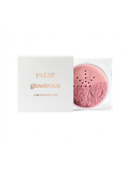 Paese Glowerous sypki rozświetlacz do twarzy różowy 01 Rose 5g
