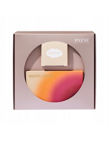 Paese Zestaw Puff Cloud puder pod oczy + Warm Crush paleta cieni do powiek