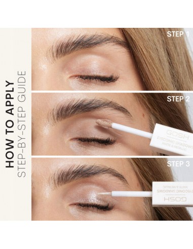 GOSH EYECONIC Cienie w kremie z aplikatorem Matte & Metallic 001 Basic B