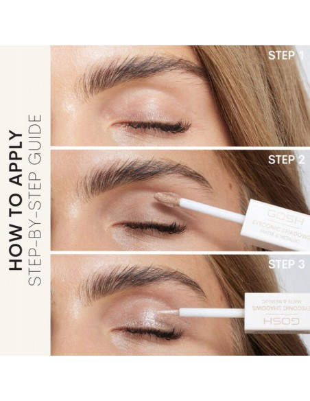 GOSH EYECONIC Cienie w kremie z aplikatorem Matte & Metallic 001 Basic B