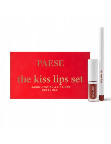 PAESE THE KISS LIPS zestaw pomadka i konturówka do ust 04 Rusty Red