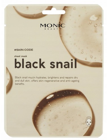 MONIC BEAUTY Maseczka w płacie Black Snail ze śluzu ślimaka 25 ml