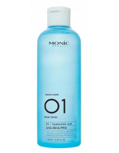 MONIC BEAUTY Tonik do twarzy 01 z Kwasem Hialuronowym AHA/BHA/PHA 250 ml