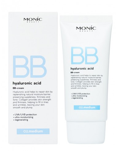 MONIC BEAUTY Krem BB z kwasem hialuronowym 02 Medium 50 ml