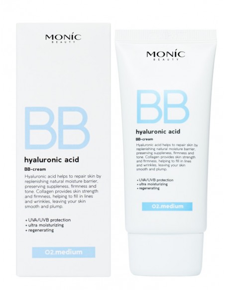 MONIC BEAUTY Krem BB z kwasem hialuronowym 02 Medium 50 ml