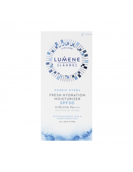 LUMENE NORDIC HYDRA LAHDE Nawilżający krem do twarzy z SPF50 50 ml