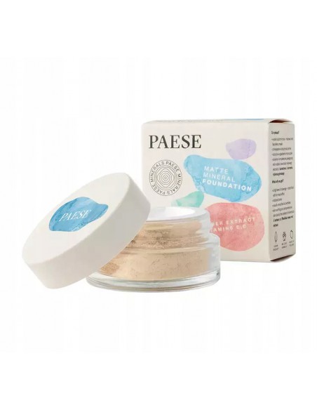 Paese Podkład do twarzy Minerals 100N Light Beige 7 ml matujący